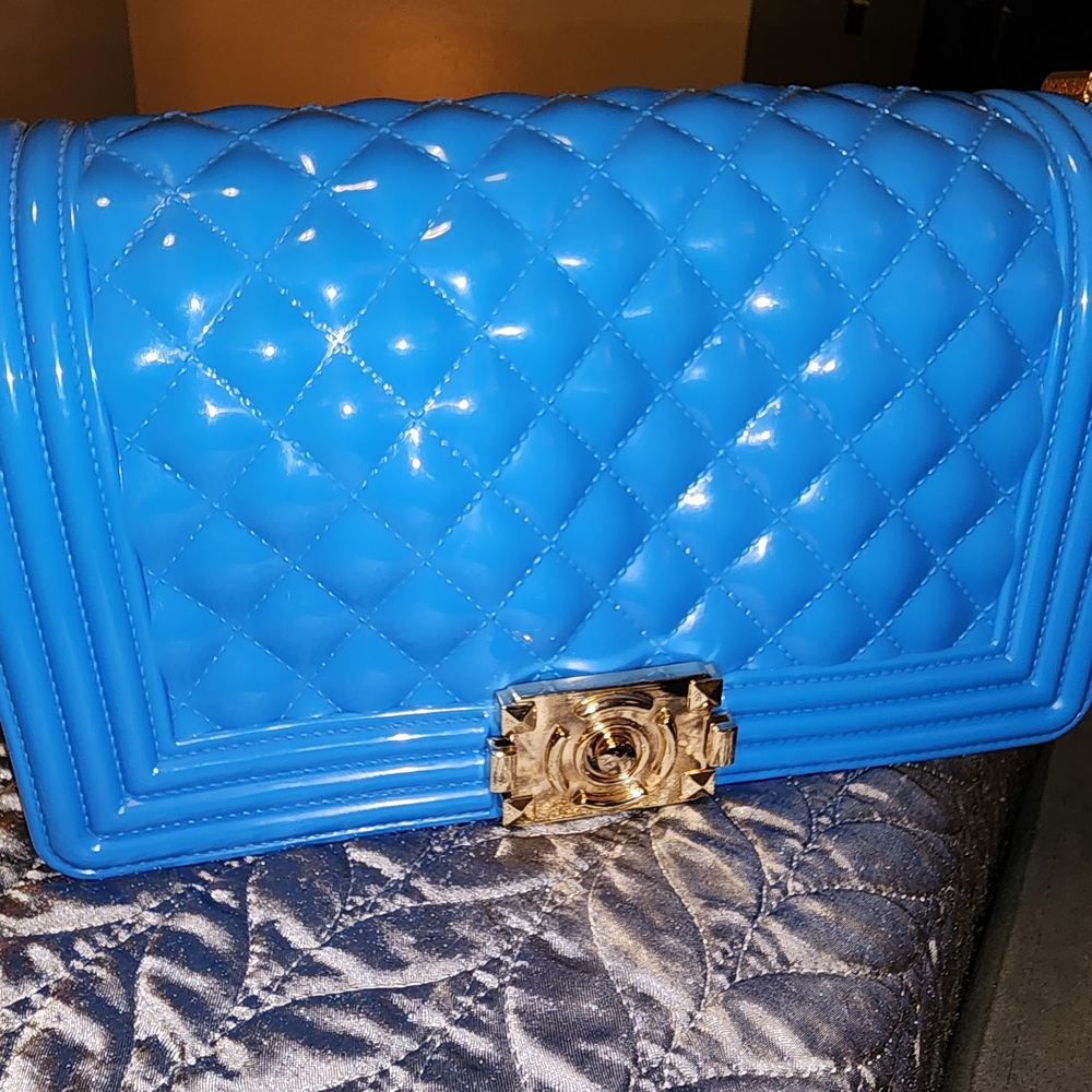 Jellypop Vibrant Blue Quilted Shoulder Bag